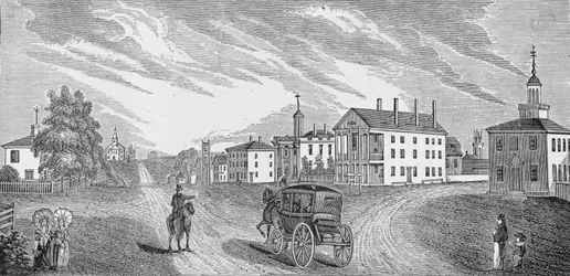 Bürger von Richmond auf dem Capitol Square während des Brandes, Illustration aus 